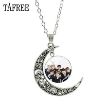 Load image into Gallery viewer, Music Band BTS Moon Pendants Necklaces Souvenir New Creative Men Women Necklace Statement Pendant Badge Jewelry BTS214