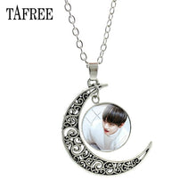 Load image into Gallery viewer, Music Band BTS Moon Pendants Necklaces Souvenir New Creative Men Women Necklace Statement Pendant Badge Jewelry BTS214
