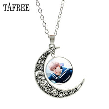 Load image into Gallery viewer, Music Band BTS Moon Pendants Necklaces Souvenir New Creative Men Women Necklace Statement Pendant Badge Jewelry BTS214