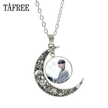 Load image into Gallery viewer, Music Band BTS Moon Pendants Necklaces Souvenir New Creative Men Women Necklace Statement Pendant Badge Jewelry BTS214