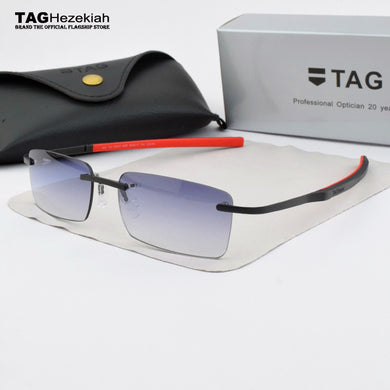 TAG 2023 Rimless Sunglasses Men  Brand Designer Gradient UV400 Retro Vintage Frameless Sun glasses for women TH0342