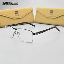 Load image into Gallery viewer, TAG Brand Germany Stainless Steel metal frame Glasses Men Square Myopia prescription eyewear optical eyeglasses frame spectacle