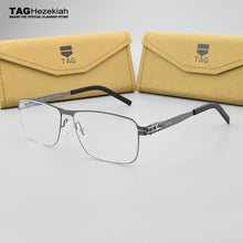 Load image into Gallery viewer, TAG Brand Germany Stainless Steel metal frame Glasses Men Square Myopia prescription eyewear optical eyeglasses frame spectacle