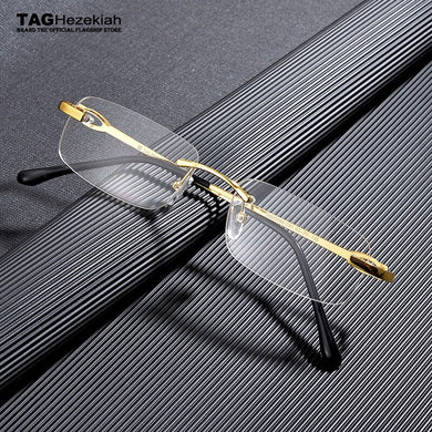 TAG Brand Glasses Frame men Retro Square designer Frameless eyeglasses frames for women myopia computer spectacle frames nerd