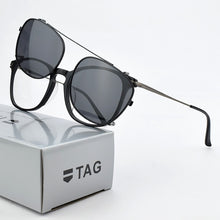 Load image into Gallery viewer, TAG Brand Square Glasses Frame Men 2023 Round Retro eyeglasses Acetate Sunglasses Clip On Polarized Sun Glasses spectacle frames