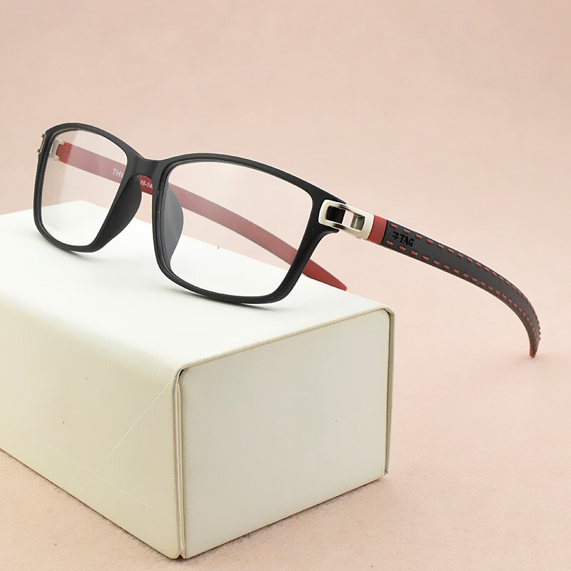 TAG Brand glasses frame men Square Ultralight TR90 eye glasses
