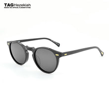 Load image into Gallery viewer, TAG Hezekiah Brand Round sunglasses women 2023 retro sunglasses men polarized vintage womens sun glasses 5186 5031 black drive