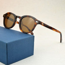 Load image into Gallery viewer, TAG  brand designer Polarized Sunglasses Men 2023 Vintage round Sun Glasses Women Driving Retro Acetate Sunglass men UV400