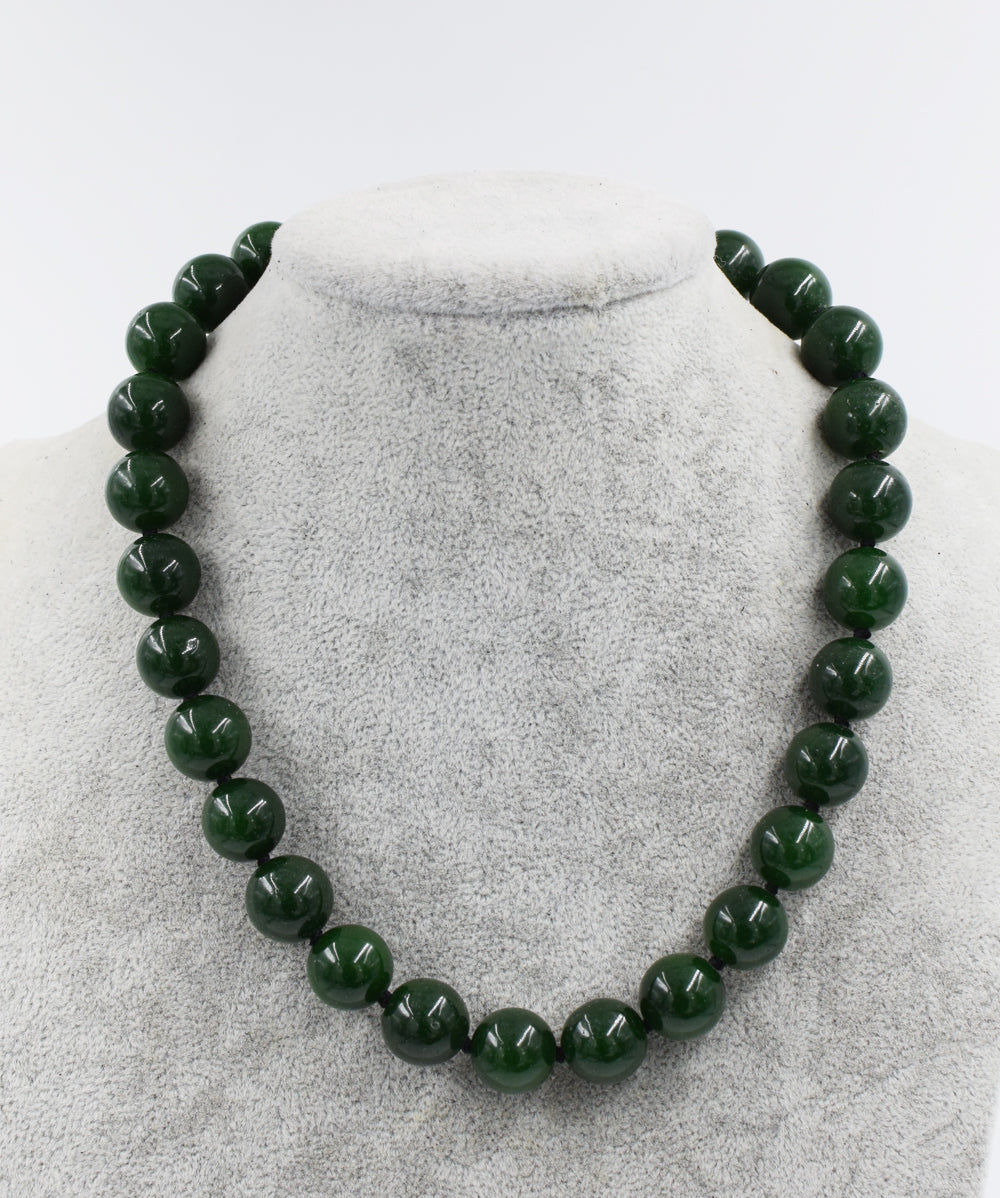 TAIWAN jade round 14mm necklace 17inch wholesale beads nature woman 2017