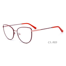 Load image into Gallery viewer, TANGOWO Alloy Cateye Cute Glasses Frame Women Designer Vintage Optical Myopia Eyewear  Computer Glasses Spectacle YJ0196