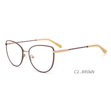 Load image into Gallery viewer, TANGOWO Alloy Cateye Cute Glasses Frame Women Designer Vintage Optical Myopia Eyewear  Computer Glasses Spectacle YJ0196