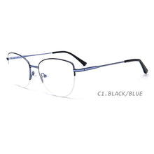 Load image into Gallery viewer, TANGOWO Alloy Women Men Glasses Frame Optical Urltra-Light Women Metal Cateye Half Rim Optical Myopia Eyewear  YJ0191