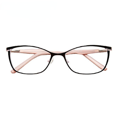 TANGOWO  Cat Eye Retro Alloy Glasses Frame Women Brand Designer Optical  Myopia Prescription Glasses Eyewear 7559