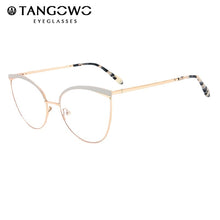 Load image into Gallery viewer, TANGOWO Cateye Alloy Glasses Frame Women Leopard Retro Female Eyewear 2023 Myopia Optical Prescription Glasses YJ0202