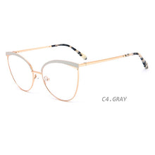 Load image into Gallery viewer, TANGOWO Cateye Alloy Glasses Frame Women Leopard Retro Female Eyewear 2023 Myopia Optical Prescription Glasses YJ0202