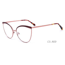Load image into Gallery viewer, TANGOWO Cateye Alloy Glasses Frame Women Leopard Retro Female Eyewear 2023 Myopia Optical Prescription Glasses YJ0202