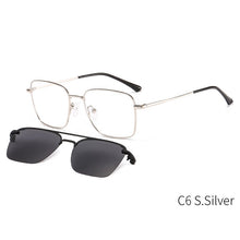 Load image into Gallery viewer, TANGOWO Square Glasses Frame Men Vintage Women Clip on Brand Designer Magnetic Polarized Sunglasses Eyeglasses DP33070