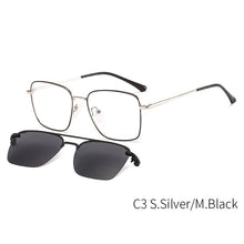 Load image into Gallery viewer, TANGOWO Square Glasses Frame Men Vintage Women Clip on Brand Designer Magnetic Polarized Sunglasses Eyeglasses DP33070