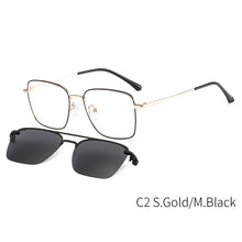 Load image into Gallery viewer, TANGOWO Square Glasses Frame Men Vintage Women Clip on Brand Designer Magnetic Polarized Sunglasses Eyeglasses DP33070