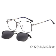 Load image into Gallery viewer, TANGOWO Square Glasses Frame Men Vintage Women Clip on Brand Designer Magnetic Polarized Sunglasses Eyeglasses DP33070