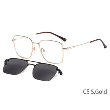 Load image into Gallery viewer, TANGOWO Square Glasses Frame Men Vintage Women Clip on Brand Designer Magnetic Polarized Sunglasses Eyeglasses DP33070