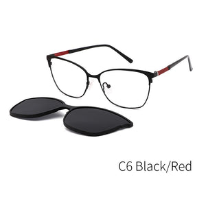 TANGOWO Magnetic Clip on Sunglasses Man Woman Metal Optical Glasses Frame UV400   Retro Myopia Prescription Glasses 2023