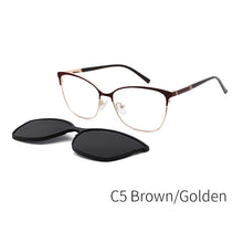 Load image into Gallery viewer, TANGOWO Magnetic Clip on Sunglasses Man Woman Metal Optical Glasses Frame UV400   Retro Myopia Prescription Glasses 2023