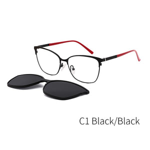 TANGOWO Magnetic Clip on Sunglasses Man Woman Metal Optical Glasses Frame UV400   Retro Myopia Prescription Glasses 2023