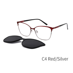 TANGOWO Magnetic Clip on Sunglasses Man Woman Metal Optical Glasses Frame UV400   Retro Myopia Prescription Glasses 2023