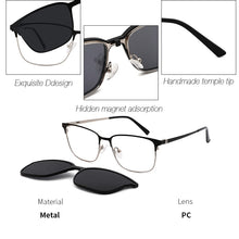 Carica l&#39;immagine nel visualizzatore di Gallery, TANGOWO Man Woman Magnet Sunglasses Metal Polarized Optical Spectacle Frame Vintage Myopia Prescription Glasses DP33110