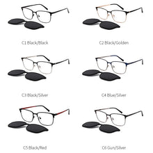 Carica l&#39;immagine nel visualizzatore di Gallery, TANGOWO Man Woman Magnet Sunglasses Metal Polarized Optical Spectacle Frame Vintage Myopia Prescription Glasses DP33110