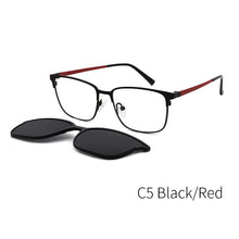 Carica l&#39;immagine nel visualizzatore di Gallery, TANGOWO Man Woman Magnet Sunglasses Metal Polarized Optical Spectacle Frame Vintage Myopia Prescription Glasses DP33110