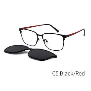 TANGOWO Man Woman Magnet Sunglasses Metal Polarized Optical Spectacle Frame Vintage Myopia Prescription Glasses DP33110