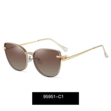 Carica l&#39;immagine nel visualizzatore di Gallery, TANGOWO Metal Cateye Glasses Frame Women Optical Retro Eyewear Polarized Magnetic Sunglasses Prescription Glasses 95951