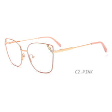 Load image into Gallery viewer, TANGOWO Metal Gems Cateye Glasses Frame Women Ladies Brand Design 2023  Glasses Myopia Optical Eyewear YJ0171