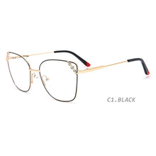 Load image into Gallery viewer, TANGOWO Metal Gems Cateye Glasses Frame Women Ladies Brand Design 2023  Glasses Myopia Optical Eyewear YJ0171