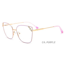 Load image into Gallery viewer, TANGOWO Metal Gems Cateye Glasses Frame Women Ladies Brand Design 2023  Glasses Myopia Optical Eyewear YJ0171