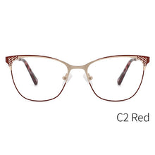 Load image into Gallery viewer, TANGOWO Metal Glasses Frame Women Floral Pattern Eyeglasses Vintage Myopia Optical Prescription Glasses Eyewear 202308