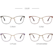 Load image into Gallery viewer, TANGOWO Metal Glasses Frame Women Floral Pattern Eyeglasses Vintage Myopia Optical Prescription Glasses Eyewear 202308