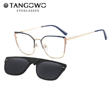 Load image into Gallery viewer, TANGOWO Metal Polygon 2 In 1 Polarized Sunglasses Women UV400 Optiacl Myopia Vintage Ourdoor Glasses Frame Man Eyewear B23112