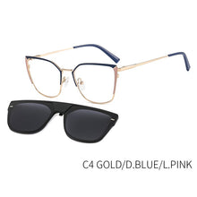 Load image into Gallery viewer, TANGOWO Metal Polygon 2 In 1 Polarized Sunglasses Women UV400 Optiacl Myopia Vintage Ourdoor Glasses Frame Man Eyewear B23112