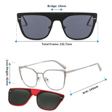 Load image into Gallery viewer, TANGOWO Metal Polygon 2 In 1 Polarized Sunglasses Women UV400 Optiacl Myopia Vintage Ourdoor Glasses Frame Man Eyewear B23112