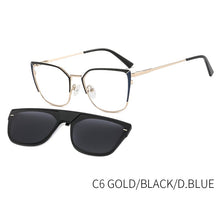 Load image into Gallery viewer, TANGOWO Metal Polygon 2 In 1 Polarized Sunglasses Women UV400 Optiacl Myopia Vintage Ourdoor Glasses Frame Man Eyewear B23112