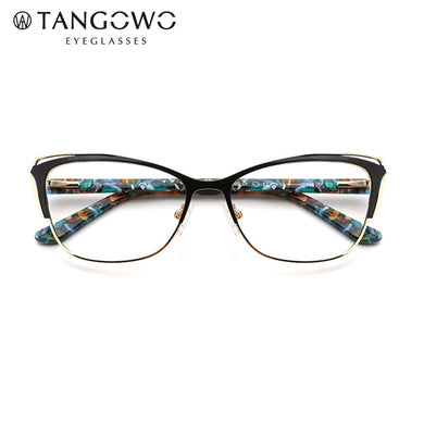 TANGOWO Metal Women Glasses Frame Retro Round Eye Computer Glasses  Eyewear Frame Myopia Hyperopia Prescription Optical Glasses