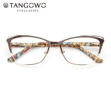 Load image into Gallery viewer, TANGOWO Metal Women Glasses Frame Retro Round Eye Computer Glasses  Eyewear Frame Myopia Hyperopia Prescription Optical Glasses