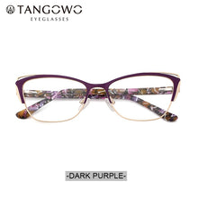 Load image into Gallery viewer, TANGOWO Metal Women Glasses Frame Retro Round Eye Computer Glasses  Eyewear Frame Myopia Hyperopia Prescription Optical Glasses