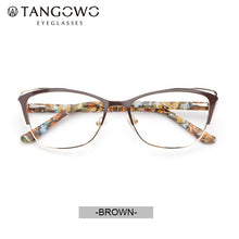 Load image into Gallery viewer, TANGOWO Metal Women Glasses Frame Retro Round Eye Computer Glasses  Eyewear Frame Myopia Hyperopia Prescription Optical Glasses