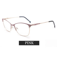 Load image into Gallery viewer, Metal Women Glasses Frames Optical Prescription Glasses Frame Clear lens Eyewear Pink Eyeglasses Frame