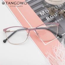 Load image into Gallery viewer, Metal Women Glasses Frames Optical Prescription Glasses Frame Clear lens Eyewear Pink Eyeglasses Frame