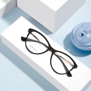 Retro Women Cateye Glasses Frame Fashion Optical Eyewear Female Vintage Mypoia Prescription Glasses Cute Spectacles